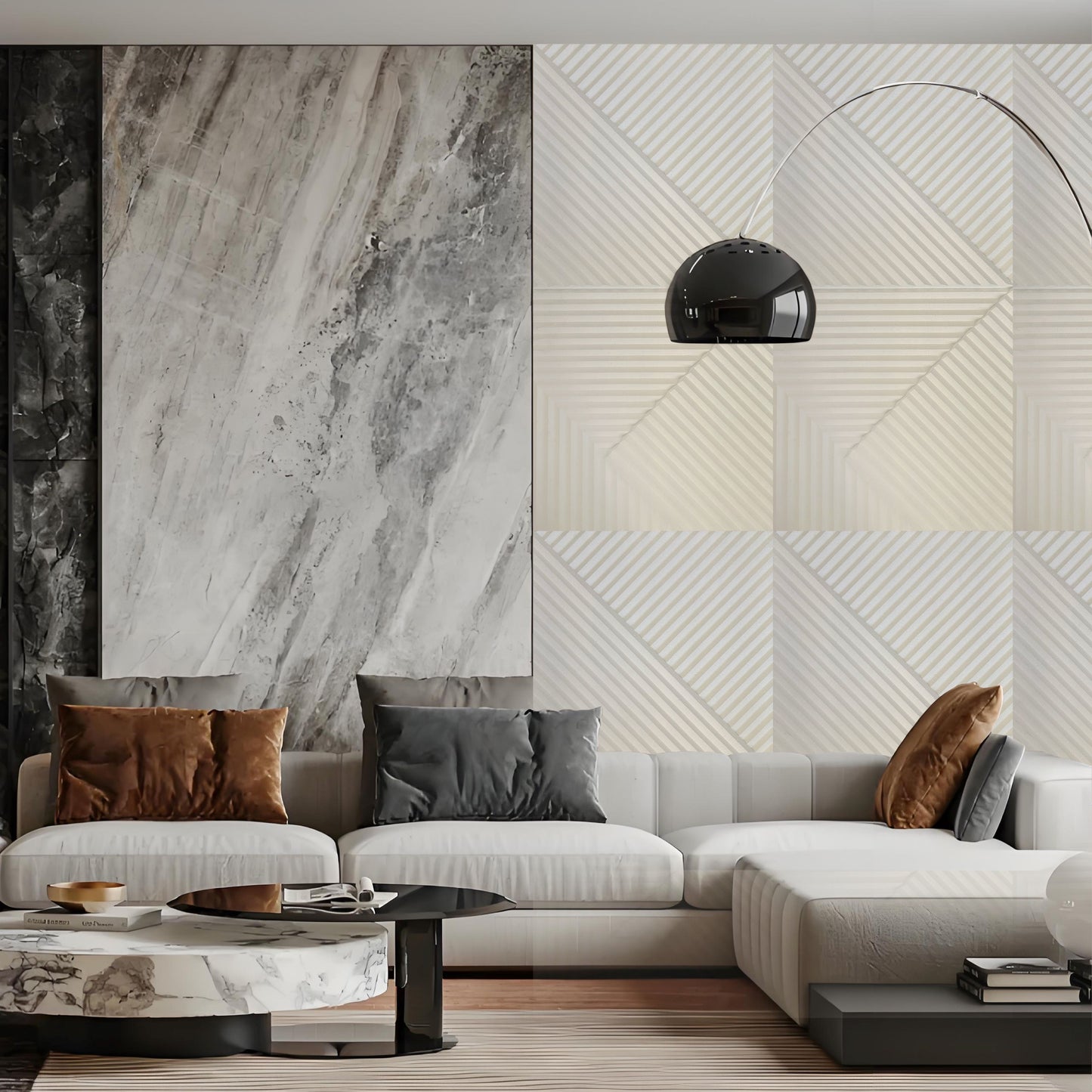 PU-Paneele Line weiß 1200x600x26mm