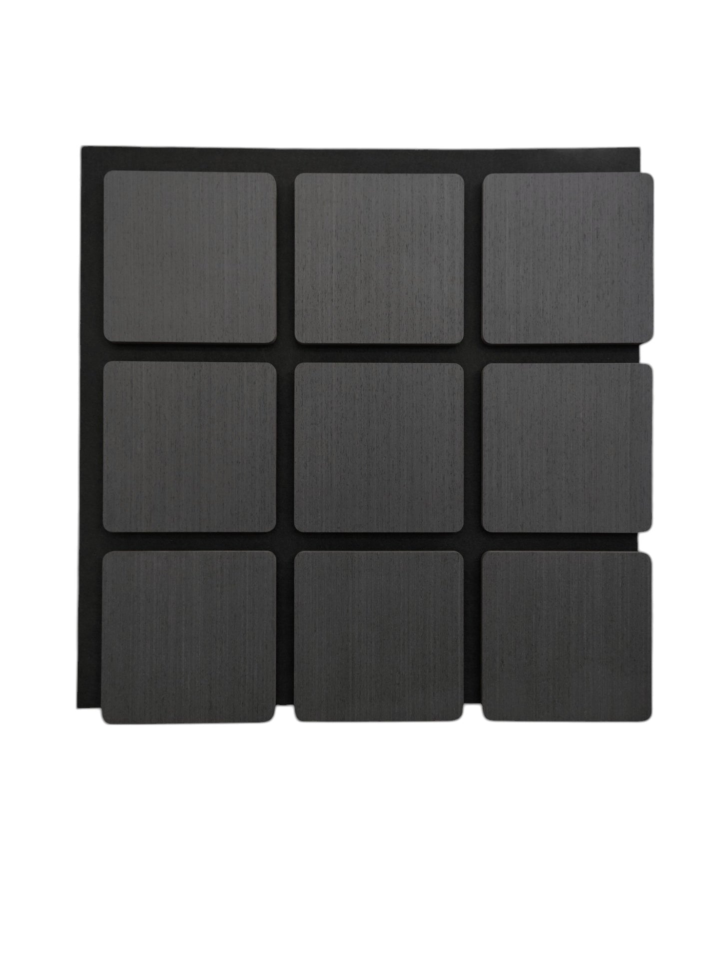 Akustikpaneel 5x Quadrat Schwarz-Eiche 610x610x18mm (1,86m²)